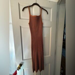 Wild Honey striped knit midi dress